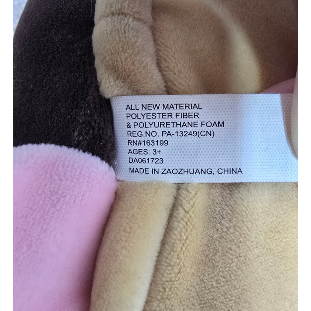 Baby Unbranded Stuffed Animal Pig in Toast One Size Pink Brown - Picture 8 of 8